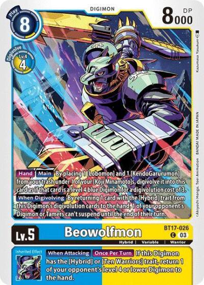 Beowolfmon BT17-026 C Secret Crisis Digimon card