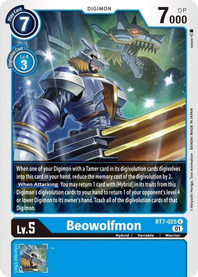 Beowolfmon BT7-025 U Next Adventure Digimon card