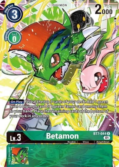 Betamon Alternate Art BT7-044 R Next Adventure Digimon card