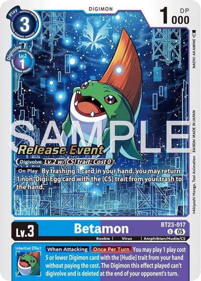 Betamon BT23-017 U Hackers' Slumber Release Event Cards Digimon card