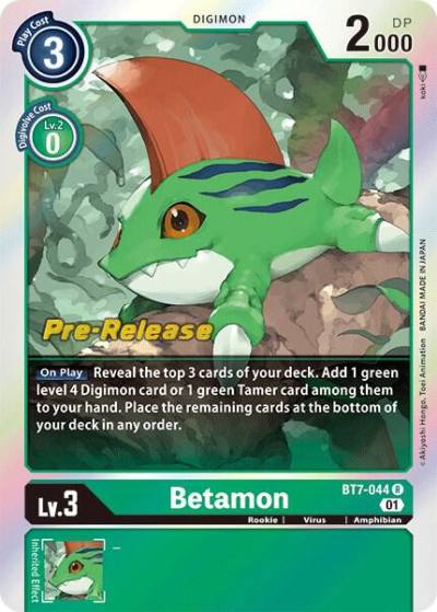 Betamon BT7-044 R Next Adventure Pre-Release Cards Digimon card