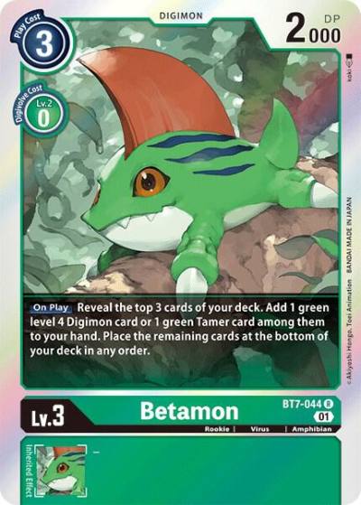 Betamon BT7-044 R Next Adventure Digimon card