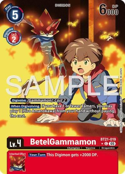BetelGammamon Alternate Art BT21-019 C Advanced Booster Digimon Generation Digimon card