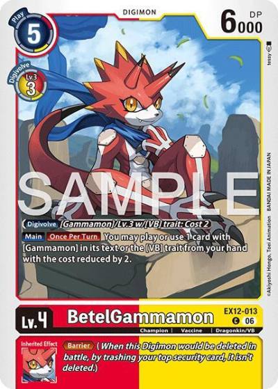 BetelGammamon EX12-013 C Digital World Shambala Digimon card