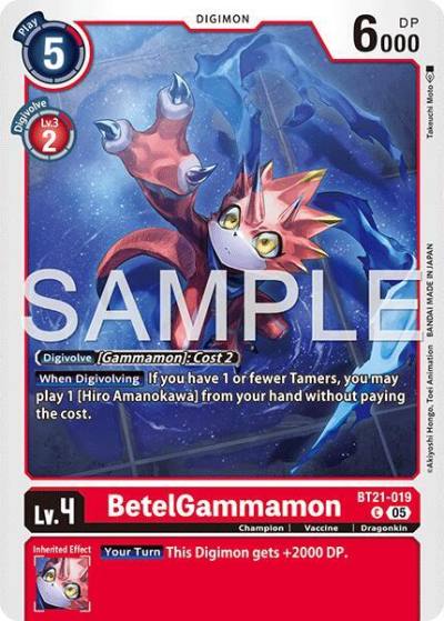 BetelGammamon Reprint BT21-019 C Advanced Booster Digimon Generation Digimon card