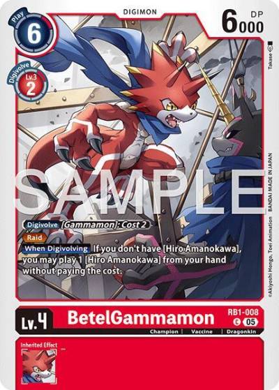 BetelGammamon Reprint RB1-008 C Advanced Booster Digimon Generation Digimon card