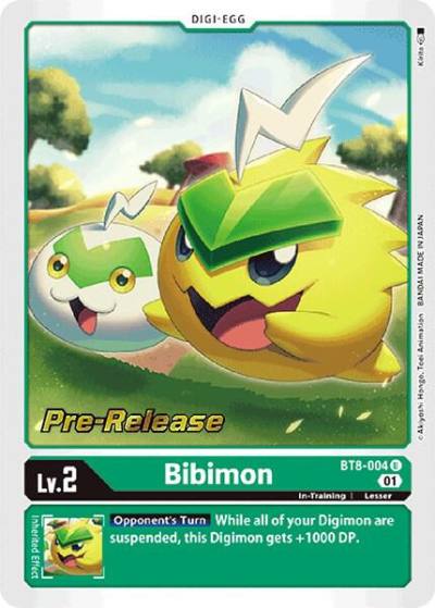 Bibimon BT8-004 U New Awakening Pre-Release Cards Digimon card