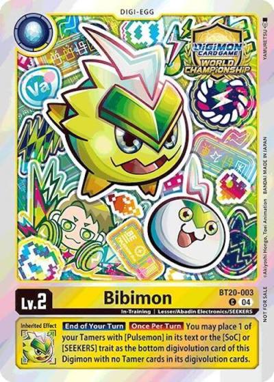 Bibimon Regionals 25 26 Champion Card Set Season 1 BT20-003 C Release Special Booster 2.5 Digimon card