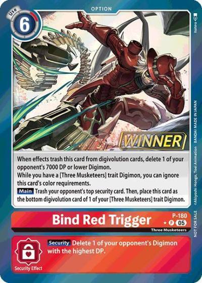 Bind Red Trigger Store Tournament 2025 Vol2 Winner Pack P-180 P Digimon Promotion Cards Digimon card