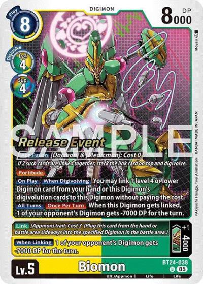 Biomon BT24-038 U Time Stranger Release Event Cards Digimon card