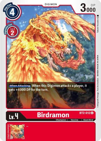 Birdramon BT2-012 U Release Special Booster 1.5 Digimon card