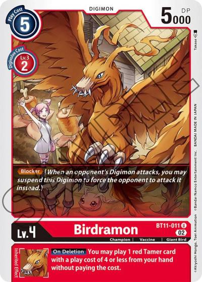 Birdramon Foil BT11-011 U Dimensional Phase Digimon card