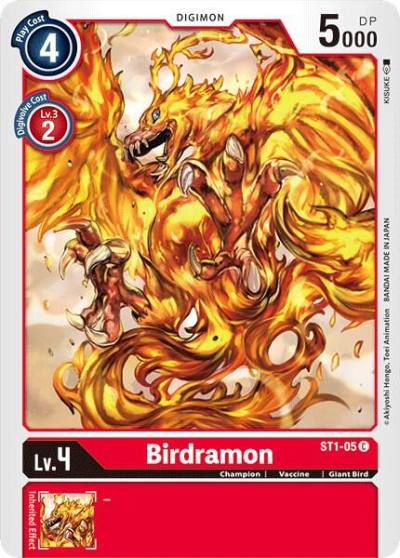 Birdramon ST1-05 C Starter Deck 01: Gaia Red Digimon card