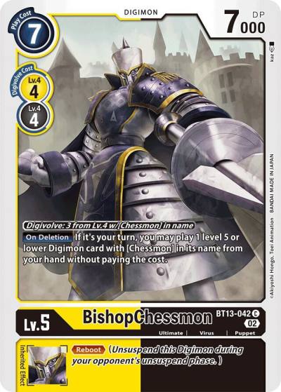 BishopChessmon BT13-042 C Versus Royal Knights Digimon card