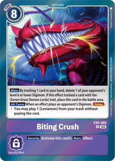 Biting Crush EX5-069 R Animal Colosseum Digimon card