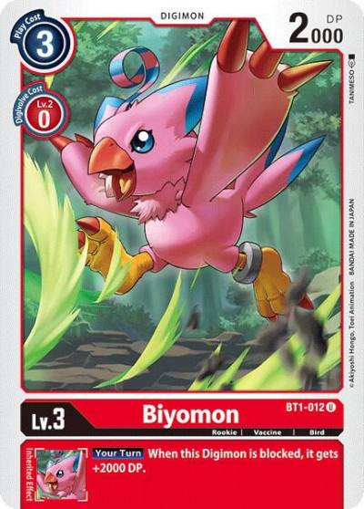 Biyomon BT1-012 U Release Special Booster 1.0 Digimon card