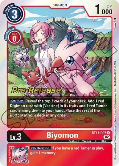 Biyomon BT11-007 R Dimensional Phase Pre-Release Cards Digimon card