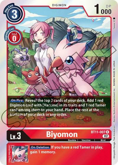 Biyomon BT11-007 R Dimensional Phase Digimon card