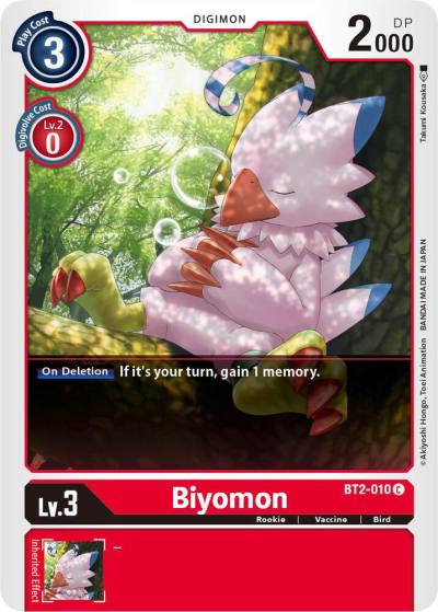 Biyomon BT2-010 C Release Special Booster 1.5 Digimon card