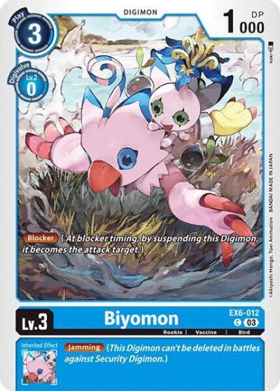 Biyomon EX6-012 C Infernal Ascension Digimon card
