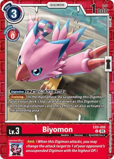 Biyomon EX9-008 U Versus Monsters Digimon card