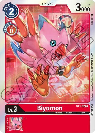 Biyomon Event Pack 1 ST1-02 C Starter Deck 01: Gaia Red Digimon card