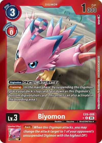 Biyomon Limited Foil EX9-008 U Versus Monsters Digimon card