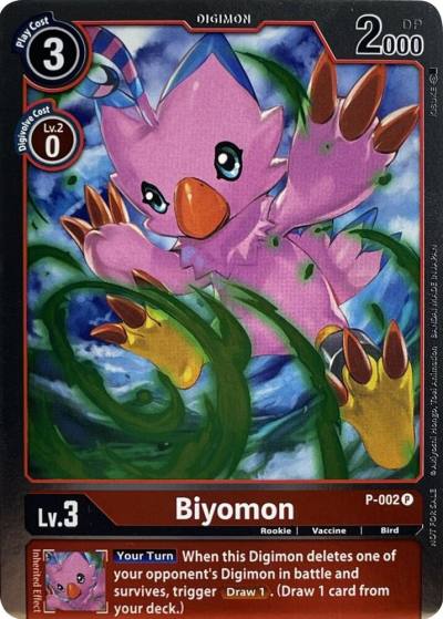Biyomon P-002 P Digimon Promotion Cards Digimon card