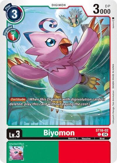Biyomon ST18-02 C Starter Deck 18: Guardian Vortex Digimon card