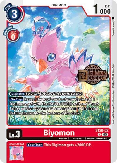 Biyomon ST20-02 U Starter Deck 20: Protector of Light Release Event Cards Digimon card