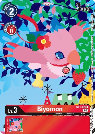 Biyomon Tamers Card Set 2 Floral Fun ST1-02 C Starter Deck 01: Gaia Red Digimon card