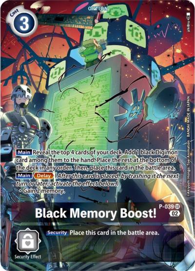 Black Memory Boost Digimon Adventure Box 2 P-039 SR Digimon Promotion Cards Digimon card
