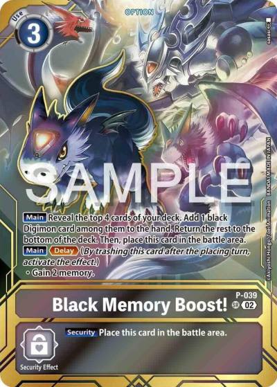 Black Memory Boost Premium Card Collection Memory Boost Set P-039 P Digimon Promotion Cards Digimon card