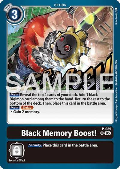 Black Memory Boost! Reprint P-039 SR Advanced Booster Digimon Generation Digimon card