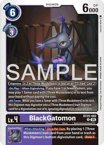 BlackGatomon BT25-082 R Dual Revolution Digimon card