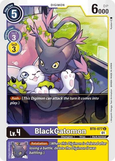BlackGatomon BT8-077 U New Awakening Digimon card