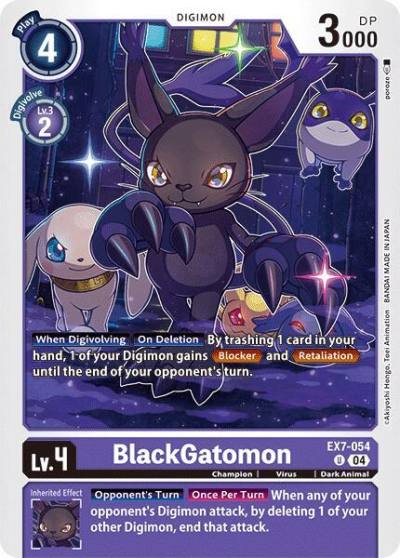 BlackGatomon EX7-054 UC Digimon LIBERATOR Digimon card