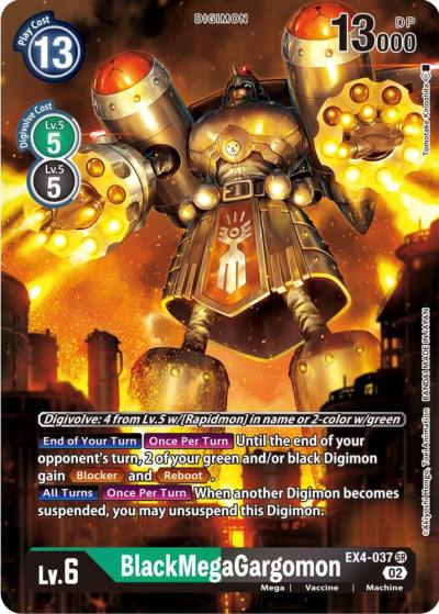 BlackMegaGargomon Alternate Art EX4-037 SR Alternative Being Booster Digimon card