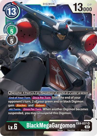 BlackMegaGargomon EX4-037 SR Alternative Being Booster Digimon card