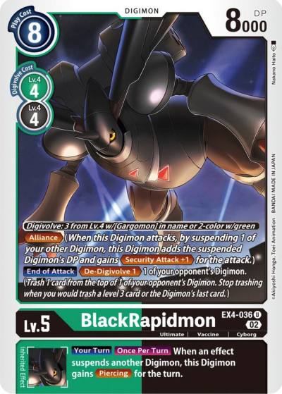 BlackRapidmon EX4-036 U Alternative Being Booster Digimon card