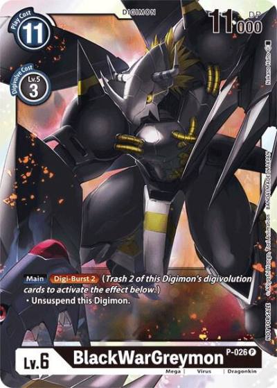 BlackWarGreymon P-026 P Digimon Promotion Cards Digimon card