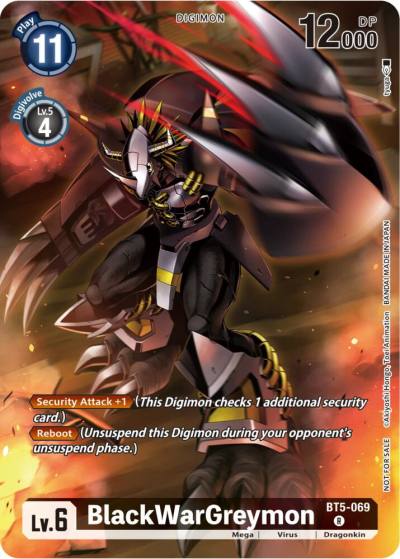 BlackWarGreymon Tamer Party Pack The Beginning BT5-069 R Battle of Omni Digimon card