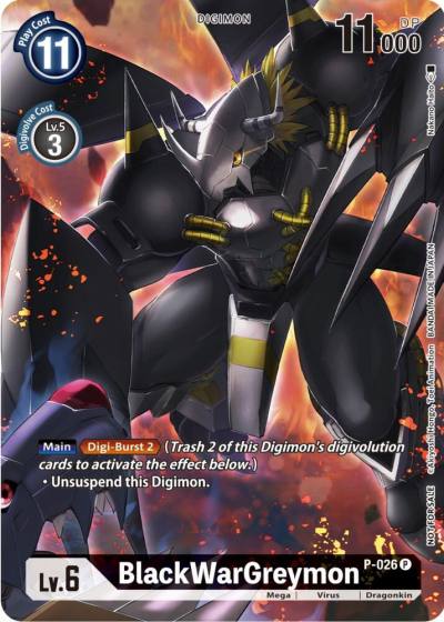 BlackWarGreymon Winner Pack Across Time P-026 P Digimon Promotion Cards Digimon card