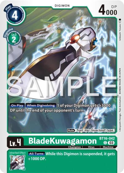 BladeKuwagamon BT16-042 C Beginning Observer Digimon card