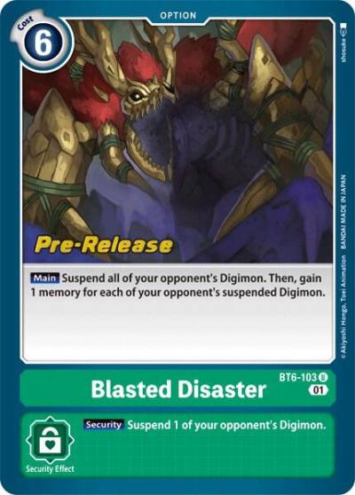 Blasted Disaster BT6-103 U Double Diamond Pre-Release Cards Digimon card