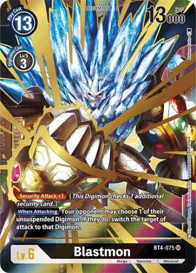 Blastmon Alternate Art BT4-075 SR Great Legend Digimon card