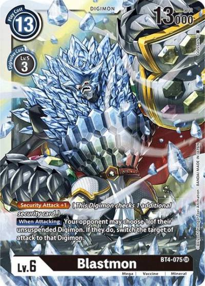 Blastmon BT4-075 SR Great Legend Digimon card
