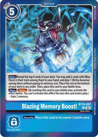 Blazing Memory Boost Event Pack 5 BT10-097 R Xros Encounter Digimon card