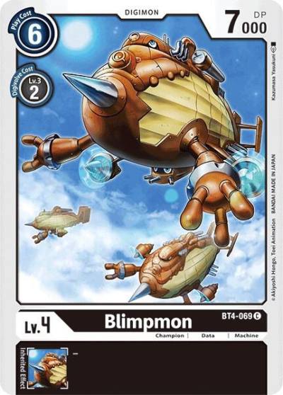 Blimpmon BT4-069 C Great Legend Digimon card
