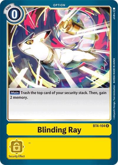 Blinding Ray BT4-104 R Great Legend Digimon card